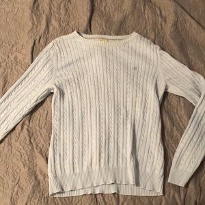 Light blue embroidered slim fit sweater